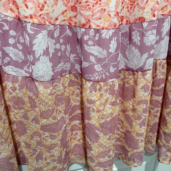 Axcess Pink and Orange A-Line Skirt - Picture 6 of 7